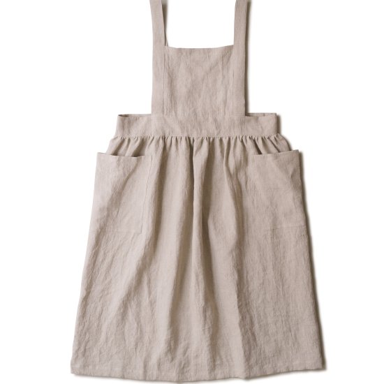 ピナフォアエプロン FF pinafore apron FF フラッフィリネン