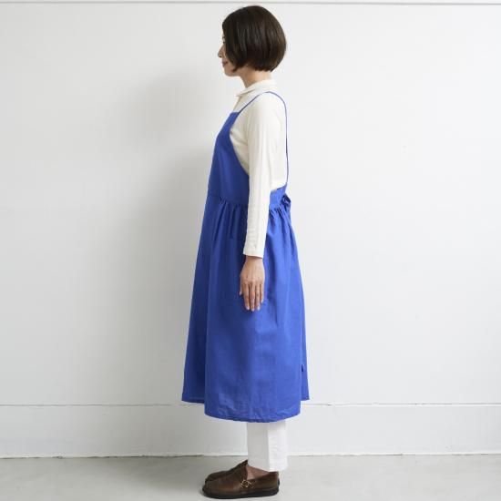 ワンピースエプロン onepiece apron | コットンリネン/ブラック