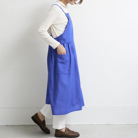 ワンピースエプロン onepiece apron | コットンリネン/ブラック ワンピースエプロン onepiece apron | コットンリネン/ブラック