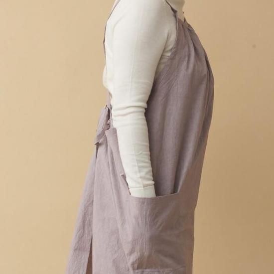 gather/エプロンドレス 本日限定値下げ】DEAN & DELUCA×BEAMS ギャザーエプロンドレス