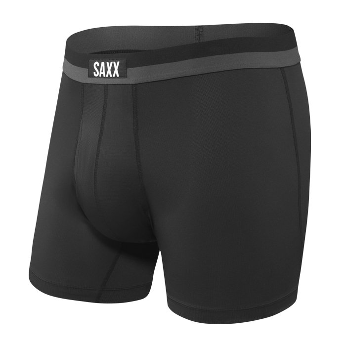 SPORT MESH BOXER BRIEF FLY SXBB12F-BLK