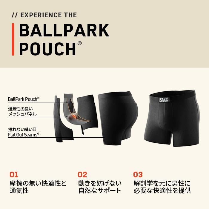 SAXX SPORT MESH BOXER BRIEF FLY SXBB12F-BLK / サックス スポーツ