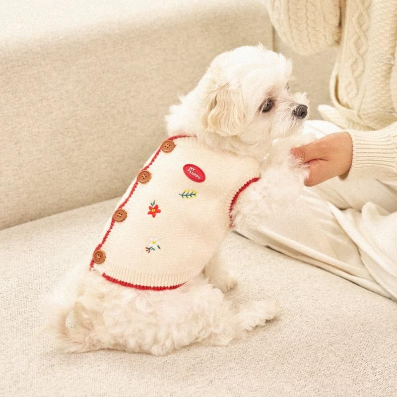 フラワーニットベスト - ペット用品通販サイトノーランロス｜愛犬愛猫