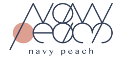 navy peach