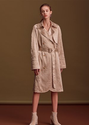 gold trench coat