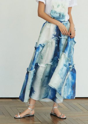 blue wave skirt