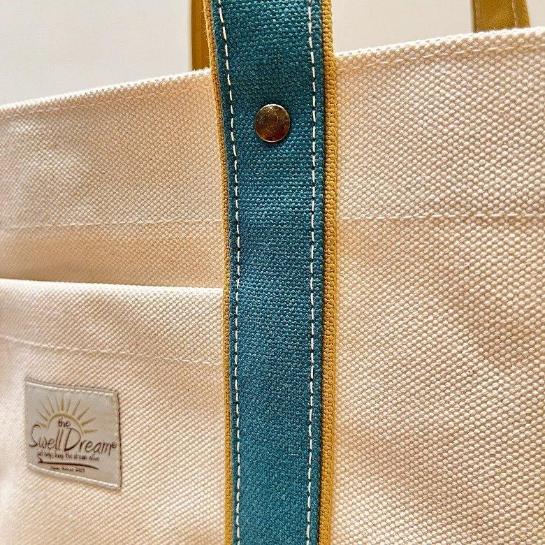 キナリ アオミドリ トートバッグ | 3サイズ - 小さな町で作る