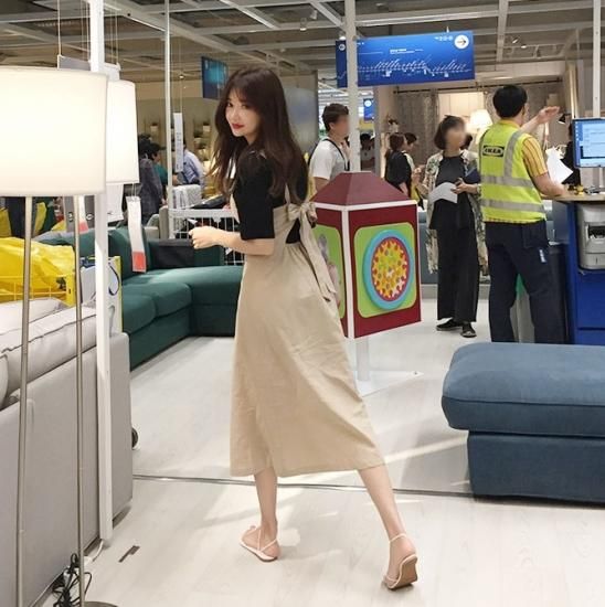 ロングワンピース 大きいサイズ ロングワンピース ゆったり トレンチ風ワンピース ミモレ丈 春 ワンピース 新作 ワンピース トレンド 韓国デザイン 韓国ファッション オルチャン 新作 韓国プチプラファッション専門店 Leaflower リーフラワー