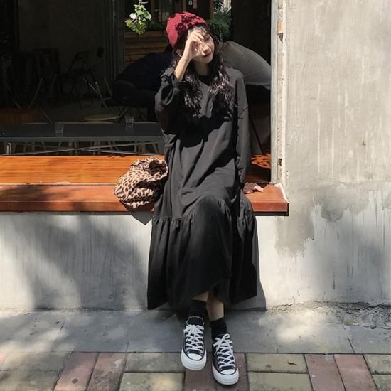 大きいサイズ ロングワンピース シャツワンピース 春ワンピース ロング丈 ゆったり ぽっちゃり 長袖 春新作 春服 春物 シャツワンピ 大きいサイズ ロングワンピース シャツワンピース プチプラ韓国ファッション 可愛いお呼ばれワンピース プチプラオルチャンワンピース