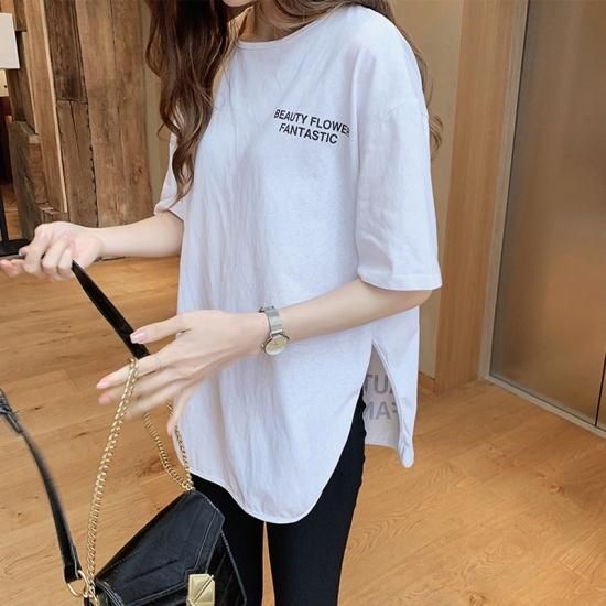 tシャツ シャツ レディース 半袖 大きいサイズ 半袖tシャツ 白tシャツ ロゴ カットソー トップス ゆったり 白 黒 春新作 夏新作 tシャツ  シャツ レディース 半袖 大きいサイズ 半袖tシャツ - プチプラ韓国ファッション 可愛いお呼ばれワンピース プチプラオルチャンワンピース通販｜ ...