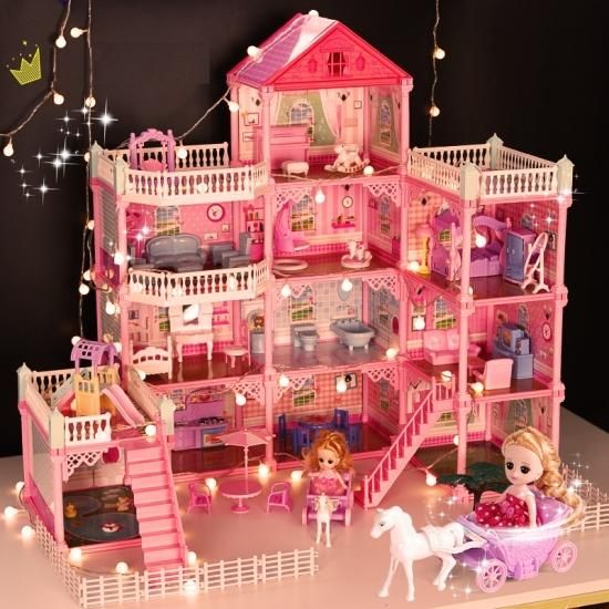 子供 おもちゃ 女の子 ドールハウス 人形の家 マジックシティ プリンセスキャッスル 大きなおうち モデルヴィラ おうち時間 おうち遊び おままごと ミニチュア 子供 おもちゃ 女の子 ドールハウス 韓国プチプラファッション専門店 Leaflower リーフラワー