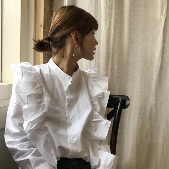 シャツ ブラウス レディース トップス おしゃれ スタンドカラー シャツ ブラウス レディース トップス おしゃれ スタンドカラー