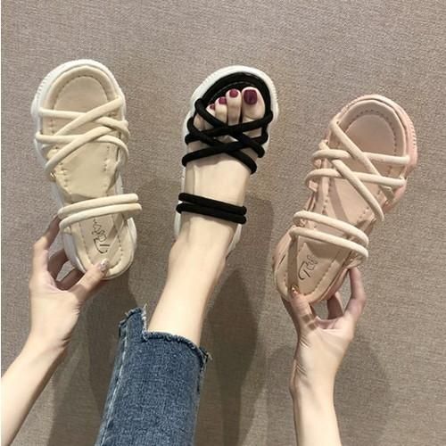 サンダル レディース フラット フラットサンダル 厚底サンダル 疲れにくい 歩きやすい 走れる 履きやすい 痛くない 夏 スポーティー ソールデザイン かわいい ベルト サンダル レディース フラット プチプラ韓国ファッション 可愛いお呼ばれワンピース プチプラ