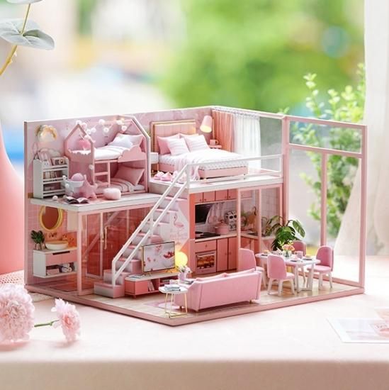 子供 おもちゃ 女の子 ドールハウス ミニチュアハウス 人形の家 ミニチュア ハウス コレクション 豪華 小さなお家 かわいい おうち時間 おうち遊び おままごと 子供 おもちゃ 女の子 ドールハウス プチプラ韓国ファッション 可愛いお呼ばれワンピース プチプラ