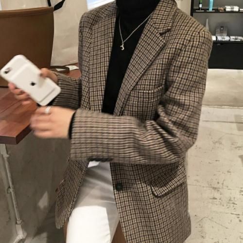ジャケット レディース テーラードジャケット 秋冬新作 千鳥格子