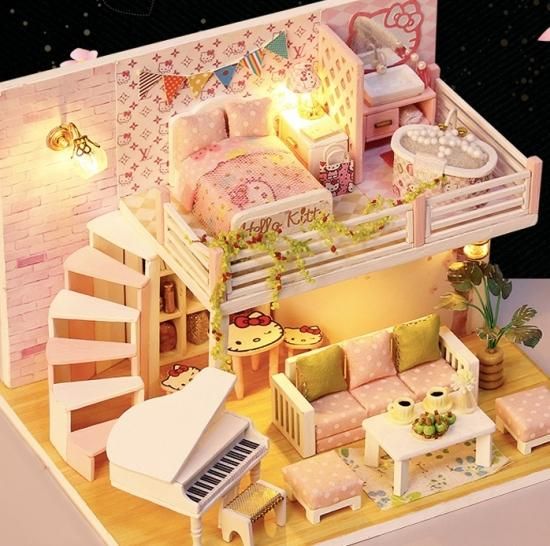 子供 おもちゃ 女の子 ドールハウス ミニチュアハウス 人形の家 ミニチュア ハウス コレクション 豪華 小さなお家 かわいい おうち時間 おうち遊び おままごと 子供 おもちゃ 女の子 ドールハウス プチプラ韓国ファッション 可愛いお呼ばれワンピース プチプラ