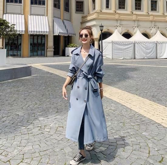 ドレスプラス DRESS+ トレンチコート ロングコート ケープ 膝下
