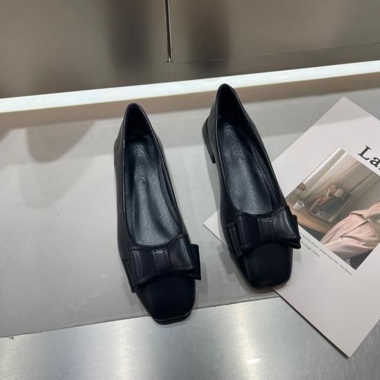 パンプス レディース シューズ フラットシューズ 靴 スクエアトゥ