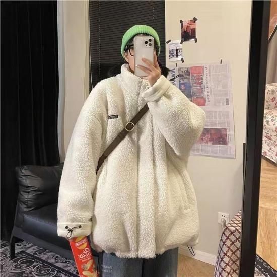 ボアブルゾン レディース アウター 大きいサイズ レディースアウター 防寒 もこもこ 温かい 体型カバー ジャンパー レディースブルゾン 秋 冬 大きい サイズ 秋冬 新作 プチプラ韓国ファッション 可愛いお呼ばれワンピース プチプラオルチャンワンピース通販
