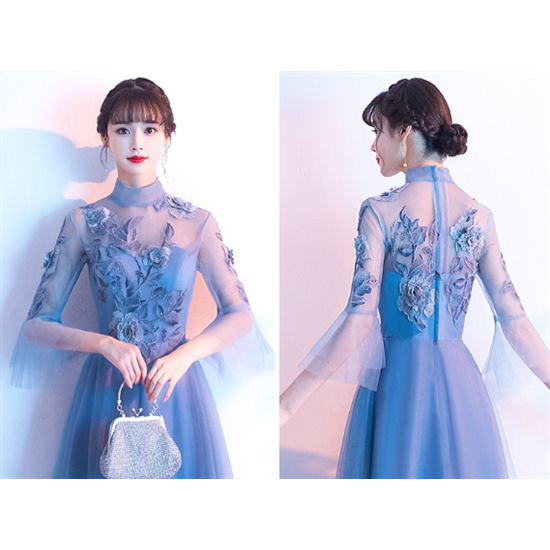 演奏会ドレス ロングドレス 大きいサイズ 2XL 長袖 袖あり 花柄 演奏会ドレス ロングドレス 大きいサイズ 2XL 長袖 袖あり 花柄