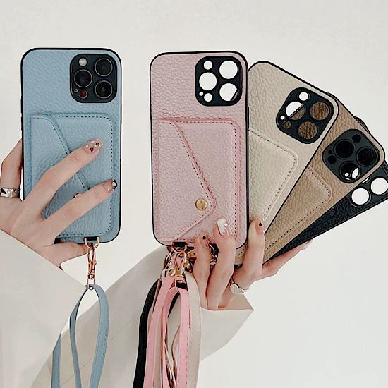 iPhoneケース カードホルダー ショルダーストラップ レディース iPhoneケース カードホルダー ショルダーストラップ レディース