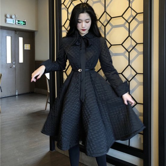 ワンピース コート キルティング レディース 韓国 ファッション 冬