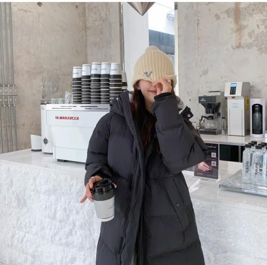 ダウンコート ベンチコート フード付き ダウンジャケット ロング