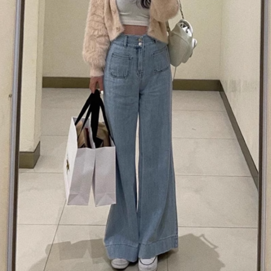 デニムパンツ レディース ボトムス ジーンズ ジーパン ワイドレッグ