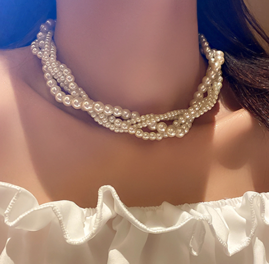 ネックレス レディース アクセサリー チョーカー 大粒 小粒 パール