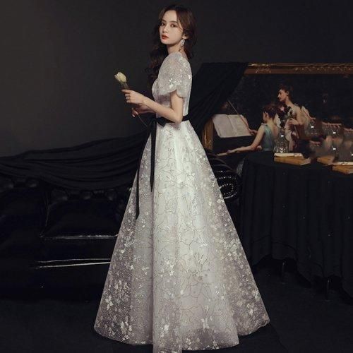 カラードレス 韓国風 有り得ん 花嫁ドレス ロングドレス 前撮り 撮影用 