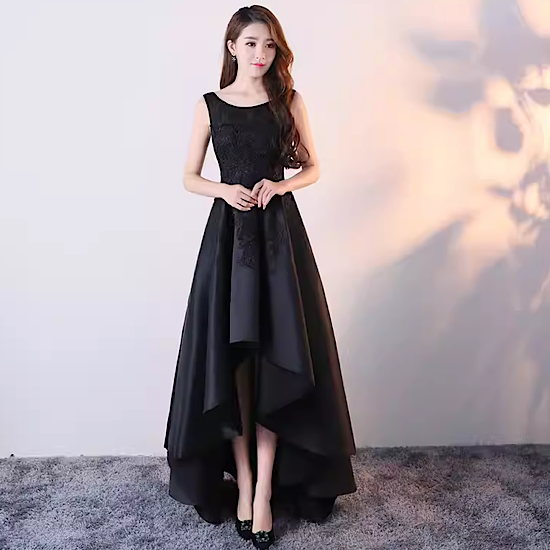 ワンピース レース フィッシュテール ラウンドネック ドレス 176513106_o6.png?