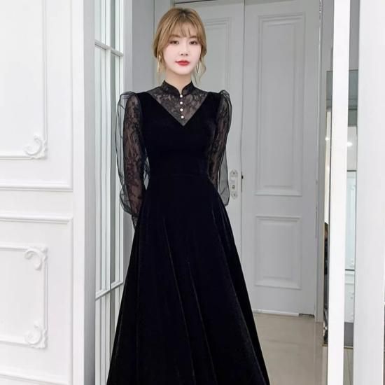 韓国 シアー 透け感 イブニングドレス ロング 結婚式 イブニングドレス 結婚式 透け感 シアー ロングドレス 韓国 楽天