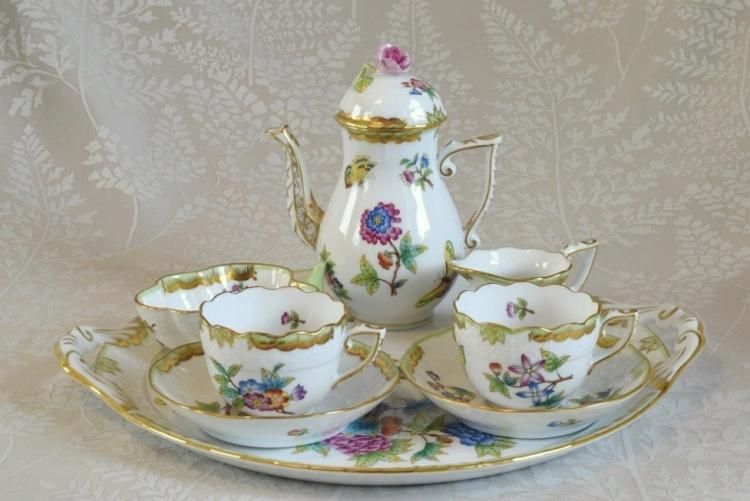 ヘレンド、クイーンヴィクトリア モカセット