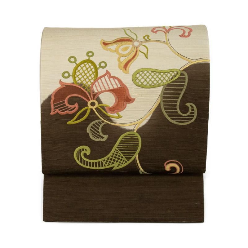 秦流舎手引真綿杢紬九寸名古屋帯