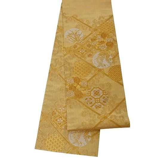 西陣加納幸袋帯（格天井文様）