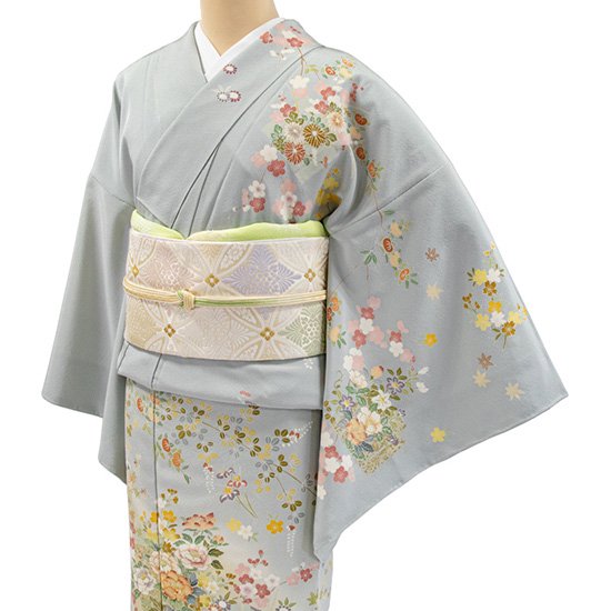 数々のアワードを受賞 訪問着 お花が流れる うぐいす色系 破格セット しなやか友禅 しつけ糸付き 着物 数々のアワードを受賞 訪問着 お花が流れる うぐいす色系 破格セット しなやか友禅 しつけ糸付き 着物