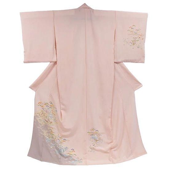 特選手描き京友禅付け下げ 茶屋辻に松シルエット 反物