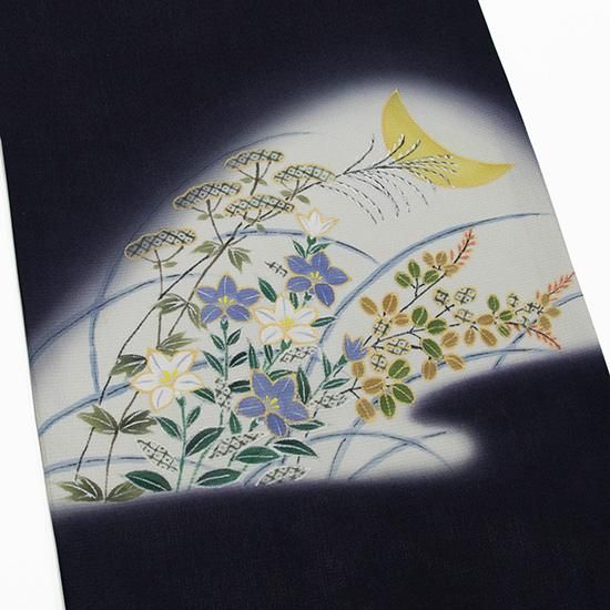 【美品】高級帯　絹芭蕉　名古屋帯　花　高級着物その他は参考商品です