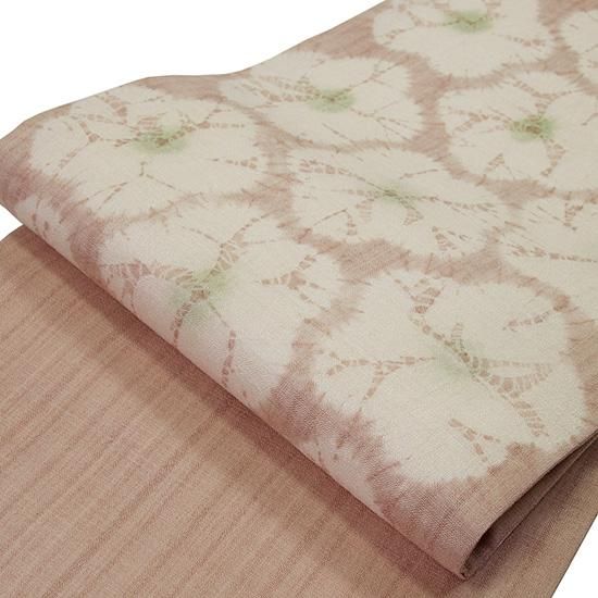 ★未使用★桐生絞★泉織物★九寸名古屋帯★全通★手絞り工芸品★ダイヤ★伝統工芸品 特選プレタ】手絞り工芸 桐生絞九寸名古屋帯 泉織物