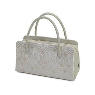 夏　新品未使用品　本塩沢紬　草木染　帯地使用　利休バッグ25067 ◇利休バッグ | こだわりきもの専門店Kisste