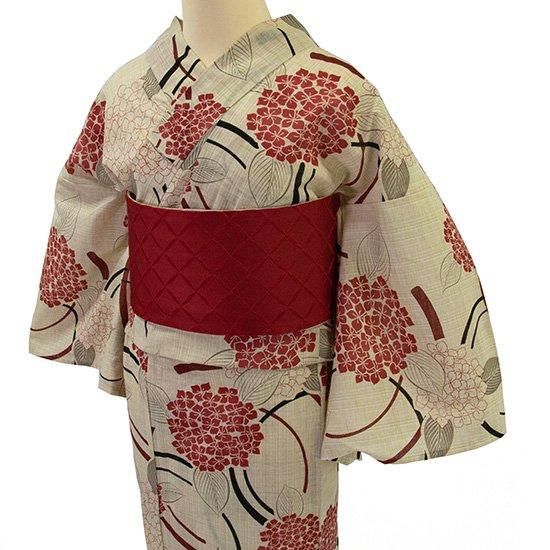 Scena 綿麻 浴衣 植物柄　サマーセール中　最終お値下げ価格 Scena 綿麻 浴衣 植物柄 サマーセール中