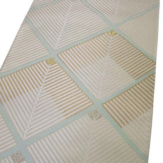 新品未使用：河合美術織物 特選西陣織袋帯 「能宝松菱文」 西陣河合美術織物 袋帯（能寿松菱文）