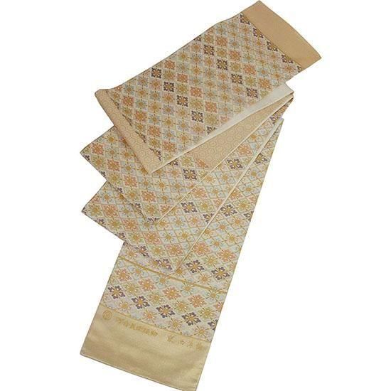 西陣河合美術織物 袋帯（能寿菱市松花菱文）