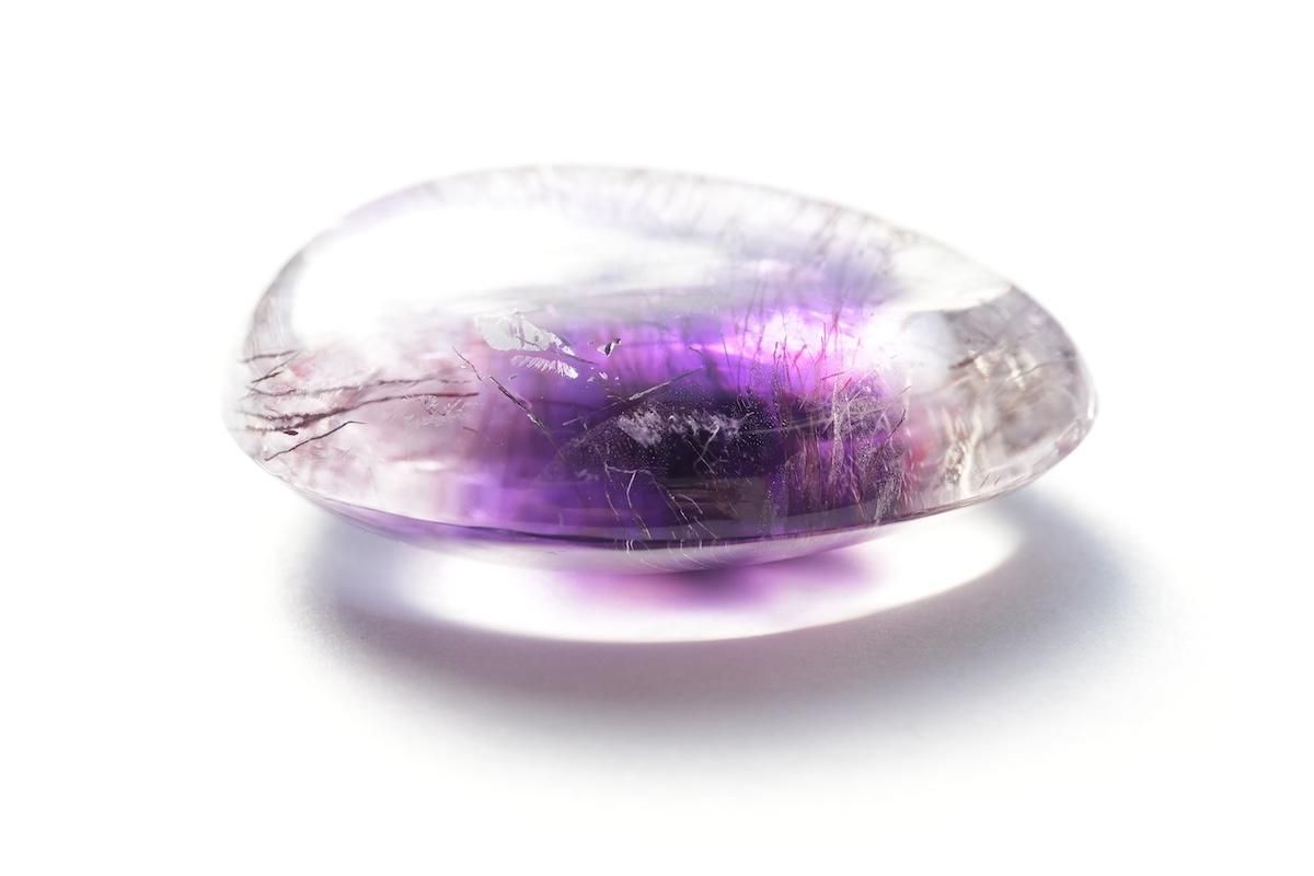 ゲーサイトインバイカラーアメシスト,美しいインクルージョンの鉱物