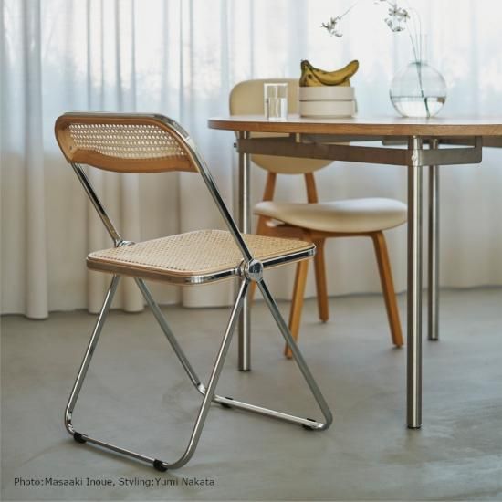Plia Chair(Rattan Webbing / Chrome) - NICK WHITE Plia Chair(Rattan Webbing / Chrome) - NICK WHITE