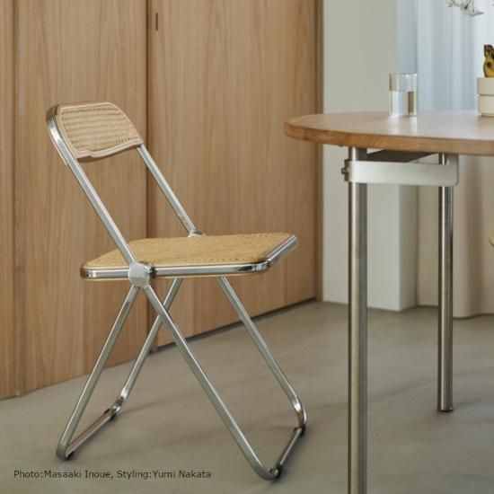 Plia Chair(Rattan Webbing / Chrome) - NICK WHITE Plia Chair(Rattan Webbing / Chrome) - NICK WHITE