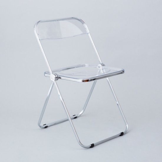 Plia Chair (Clear / Chrome) - NICK WHITE