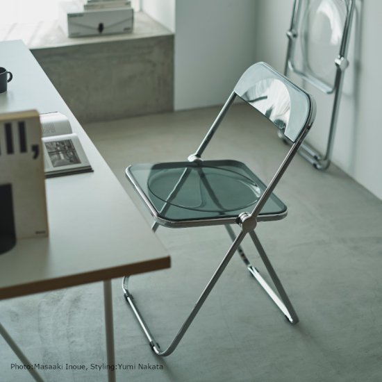 Plia Chair (Clear / Chrome) - NICK WHITE