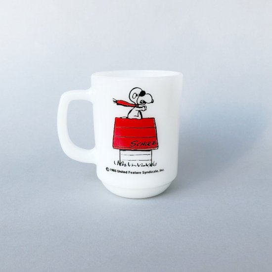 Fire-King Mug ”Snoopy Red Baron” - NICK WHITE