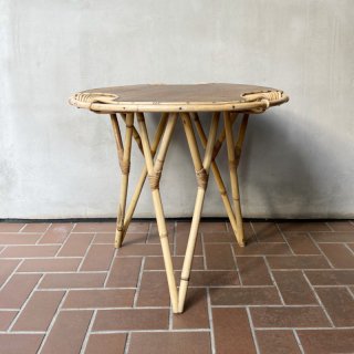 Bamboo and Rattan Side Table